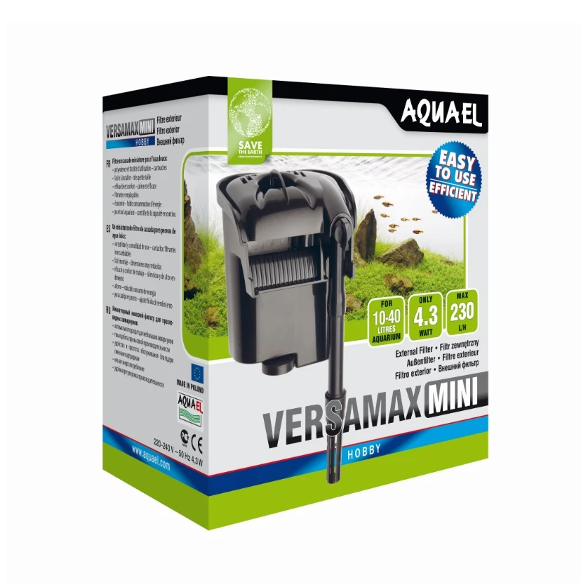 AQUAEL VersaMax Mini Filtre Suspendu 230 L/h Pour Nano-aquarium De 10 à 40 L 2 AQUAEL VersaMax Mini Filtre Suspendu 230 L/h Pour Nano-aquarium De 10 à 40 L – Image 2