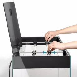 AQUAEL Glossy 150 LED 2.0 Noir Laqué Aquarium 150 Cm, Volume 405 L Et éclairage Leds -AquaVie Promos Magasin 112648 112933 112934 glossy black cover lighting position 385 1