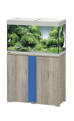 EHEIM Vivaline LED 126 L Ensemble Aquarium 80 Cm Avec Meuble Chêne Gris, éclairage LEDs, Chauffage Et Filtre Interne BioPower 160 -AquaVie Promos Magasin 160919100940