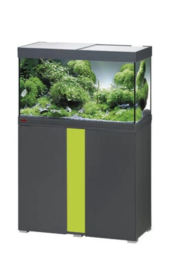 EHEIM Vivaline LED 126 L Ensemble Aquarium 80 Cm Avec Meuble Anthracite, éclairage LEDs, Chauffage Et Filtre Interne BioPower 160 -AquaVie Promos Magasin 160920010923