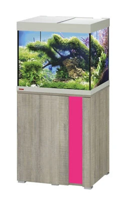 EHEIM Vivaline LED 150 L Ensemble Aquarium 60 Cm Avec Meuble Chêne Gris, éclairage LEDs, Chauffage Et Filtre Interne BioPower 200 -AquaVie Promos Magasin 160920010959
