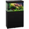 AQUAEL Opti Set 125 Noir Aquarium 81 Cm Et 125 L De Volume Avec Verre Optique Et éclairage Leds