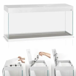 AQUAEL Opti Set 240 Blanc Aquarium 121 Cm Et 240 L De Volume Avec Verre Optique Et éclairage Leds -AquaVie Promos Magasin aquael opti set 240 blanc aquarium 121 cm et 240 l de volume avec verre optique et eclairage leds 2