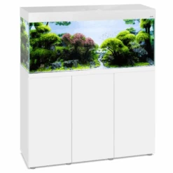 AQUAEL Opti Set 240 Blanc Aquarium 121 Cm Et 240 L De Volume Avec Verre Optique Et éclairage Leds