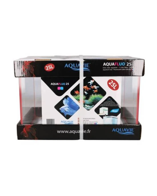 AQUAVIE AquaFluo 25 L Aquarium Nu Dimensions 40 X 25 X 25 Cm Avec Silicone Fluorescent Rose 2 AQUAVIE AquaFluo 25 L Aquarium Nu Dimensions 40 X 25 X 25 Cm Avec Silicone Fluorescent Rose – Image 2