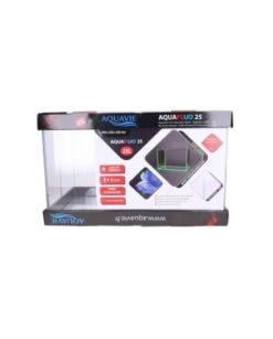 AQUAVIE AquaFluo 25 L Aquarium Nu Dimensions 40 X 25 X 25 Cm Avec Silicone Fluorescent Rose
