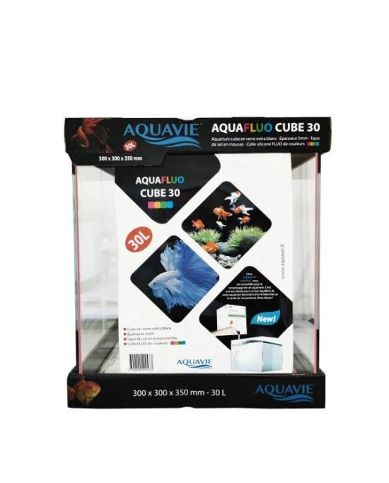 AQUAVIE AquaFluo Cube 30 L Aquarium Nu Dimensions 30 X 30 X 35 Cm Avec Silicone Fluorescent Rose 1 AQUAVIE AquaFluo Cube 30 L Aquarium Nu Dimensions 30 X 30 X 35 Cm Avec Silicone Fluorescent Rose