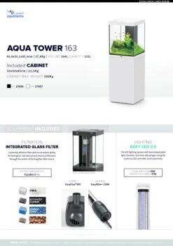 AQUATLANTIS Aqua Tower 163 LED Noir Aquarium équipé 164 L Avec Meuble Une Porte - Dimension : 49,9 X 50,1 X 65,4 Cm 11 AQUATLANTIS Aqua Tower 163 LED Noir Aquarium équipé 164 L Avec Meuble Une Porte - Dimension : 49,9 X 50,1 X 65,4 Cm -AquaVie Promos Magasin aquatlantis aqua tower 163 informations techniques page 0001