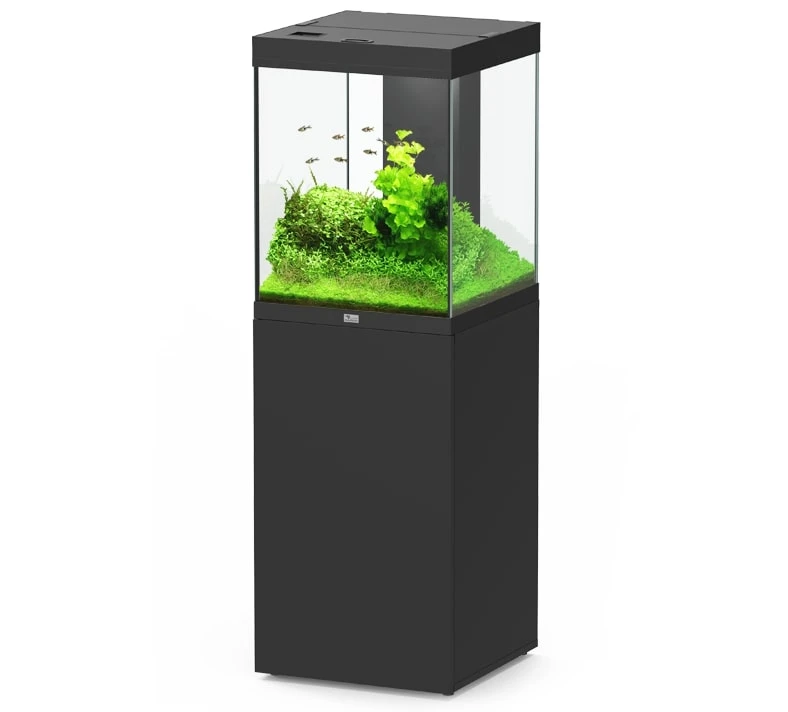 AQUATLANTIS Aqua Tower 163 LED Noir Aquarium équipé 164 L Avec Meuble Une Porte - Dimension : 49,9 X 50,1 X 65,4 Cm 1 AQUATLANTIS Aqua Tower 163 LED Noir Aquarium équipé 164 L Avec Meuble Une Porte - Dimension : 49,9 X 50,1 X 65,4 Cm