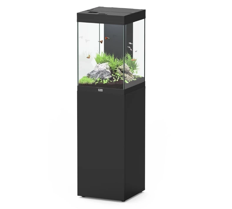 AQUATLANTIS Aqua Tower 96 LED Noir Aquarium équipé 97 L Avec Meuble Une Porte - Dimension : 39,9 X 40,1 X 60,7 Cm 1 AQUATLANTIS Aqua Tower 96 LED Noir Aquarium équipé 97 L Avec Meuble Une Porte - Dimension : 39,9 X 40,1 X 60,7 Cm