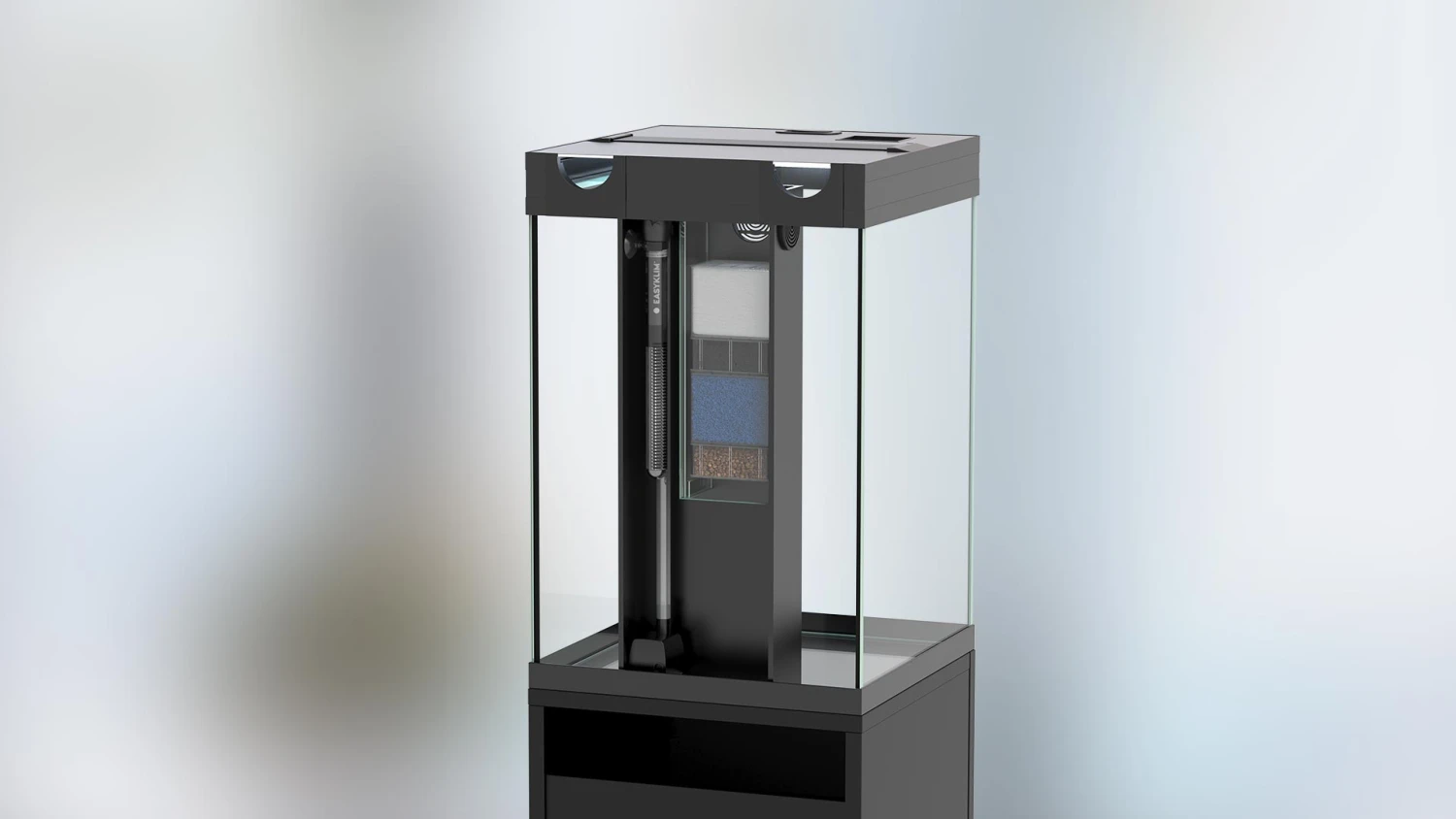 AQUATLANTIS Aqua Tower 120 LED Blanc Aquarium équipé 122 L Avec Meuble Une Porte - Dimension : 49,9 X 50,1 X 48,7 Cm 4 AQUATLANTIS Aqua Tower 120 LED Blanc Aquarium équipé 122 L Avec Meuble Une Porte - Dimension : 49,9 X 50,1 X 48,7 Cm – Image 4