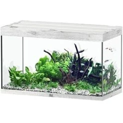 AQUATLANTIS Sublime Pro LED 2.0 100 X 50 X 60 Cm ChĂȘne Blanc Aquarium Ă©quipĂ© 300 L