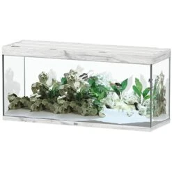 AQUATLANTIS Sublime Pro LED 2.0 150 X 50 X 70 Cm ChĂȘne Blanc Aquarium Ă©quipĂ© 501 L