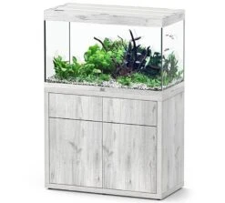 AQUATLANTIS Combinaison Sublime Pro LED 2.0 100 X 50 X 60 Cm ChĂȘne Blanc Aquarium 300 L Avec Meuble