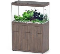 AQUATLANTIS Combinaison Sublime Pro LED 2.0 100 X 50 X 60 Cm ChĂȘne Sauvage Brun Aquarium 300 L Avec Meuble