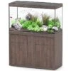 AQUATLANTIS Combinaison Sublime Pro LED 2.0 120 X 50 X 70 Cm Chêne Sauvage Brun Aquarium 400 L Avec Meuble