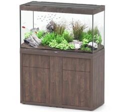 AQUATLANTIS Combinaison Sublime Pro LED 2.0 120 X 50 X 70 Cm ChĂȘne Sauvage Brun Aquarium 400 L Avec Meuble
