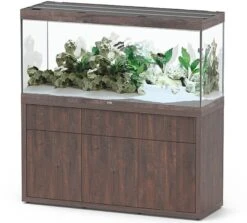 AQUATLANTIS Combinaison Sublime Pro LED 2.0 150 X 50 X 70 Cm ChĂȘne Sauvage Brun Aquarium 501 L Avec Meuble