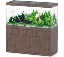 AQUATLANTIS Combinaison Sublime Pro LED 2.0 150 X 60 X 75 Cm Chêne Sauvage Brun Aquarium 648 L Avec Meuble