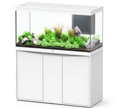AQUATLANTIS Combinaison Volga 350 Blanc Aquarium équipé 427 L Avec Meuble Inclus