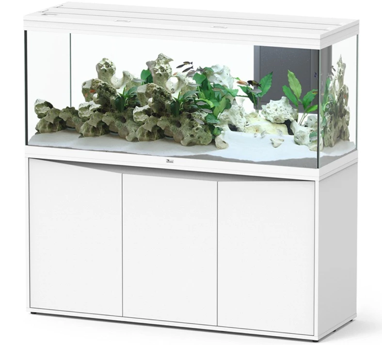 AQUATLANTIS Combinaison Volga 450 Blanc Aquarium équipé 580 L Avec Meuble Inclus 1 AQUATLANTIS Combinaison Volga 450 Blanc Aquarium équipé 580 L Avec Meuble Inclus