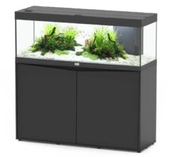 AQUATLANTIS Prestige 120 LED Noir Aquarium équipé 217 L Avec Meuble 2 Portes - Dimensions : 120 X 40 X 45 Cm