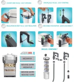AQUAVIE AquaBox 200 Filtre Externe 700 L/h Pour Aquarium De 100 à 200 L 7 AQUAVIE AquaBox 200 Filtre Externe 700 L/h Pour Aquarium De 100 à 200 L -AquaVie Promos Magasin aquavie aqua box 200 avantages