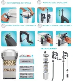 AQUAVIE AquaBox 350 Filtre Externe 1100 L/h Pour Aquarium De 180 à 350 L 7 AQUAVIE AquaBox 350 Filtre Externe 1100 L/h Pour Aquarium De 180 à 350 L -AquaVie Promos Magasin aquavie aqua box 350 avantages