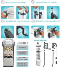 AQUAVIE AquaBox 500 Filtre Externe 1300 L/h Pour Aquarium De 300 à 500 L 7 AQUAVIE AquaBox 500 Filtre Externe 1300 L/h Pour Aquarium De 300 à 500 L -AquaVie Promos Magasin aquavie aqua box 500 avantages