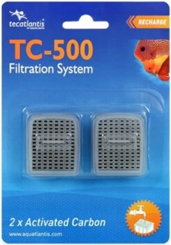 AQUATLANTIS TC-500 2x Carbon Lot De 2 Cartouches Au Charbon Actif Pour Filtre TC500