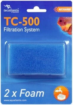 AQUATLANTIS TC-500 2x Foam Lot De 2 Cartouches De Mousse Pour Filtre TC500