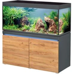 EHEIM Incpiria 430 LED Graphite / Nature Kit Aquarium 130 Cm 430 L Avec Meuble Et éclairage LEDs