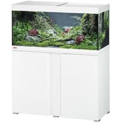EHEIM Vivaline LED 180 L Ensemble Aquarium 100 Cm Avec Meuble Blanc 17w, éclairage LEDs, Chauffage Et Filtre Interne BioPower 200