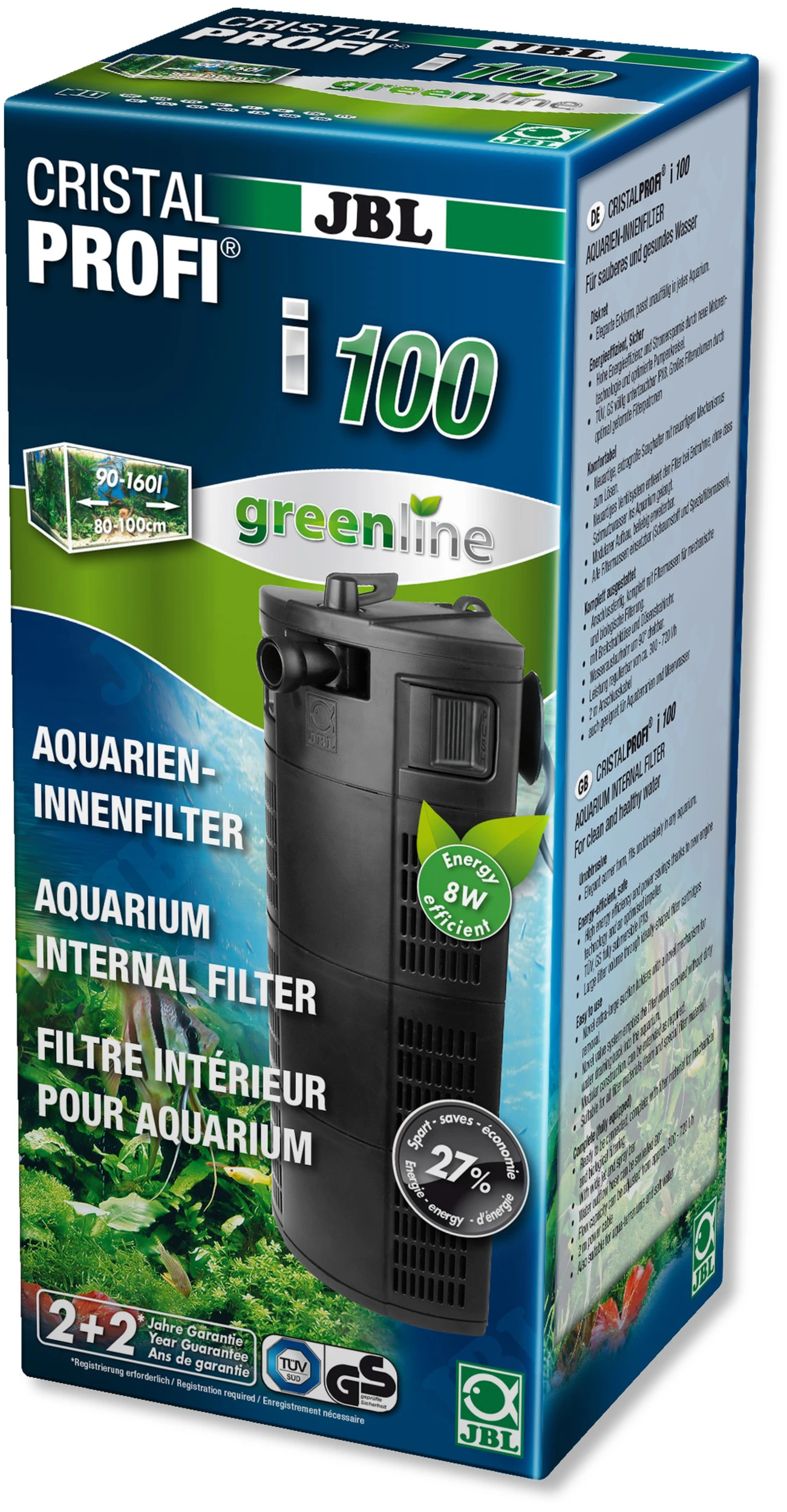 Filtre Interne JBL CristalProfi I100 Greenline Pour Aquarium De 90 à 160L 1 Filtre Interne JBL CristalProfi I100 Greenline Pour Aquarium De 90 à 160L