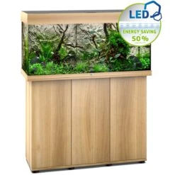 Aquarium JUWEL Rio 180 LED Dim. 100 X 41 X 50 Cm 180L - Gris, Blanc, Noir, Brun Ou Chêne Clair, Avec Ou Sans Meuble SBX -AquaVie Promos Magasin juwel rio 180 led chene clair avec meuble