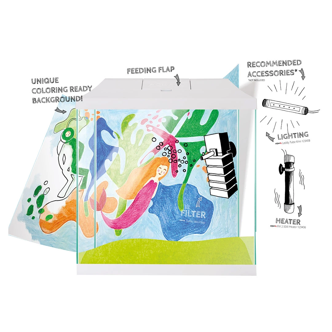 AQUAEL Leddy Mini Creative Set 30 Noir Aquarium équipé 12,6 L - Dimensions : 28 X 15 X 30 Cm 2 AQUAEL Leddy Mini Creative Set 30 Noir Aquarium équipé 12,6 L - Dimensions : 28 X 15 X 30 Cm – Image 2