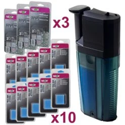 NEWA Cobra Mini DJC50 Filtre Interne Pour Volume 10 à 35 L + 3 Diamante Plus + 10 Mousses