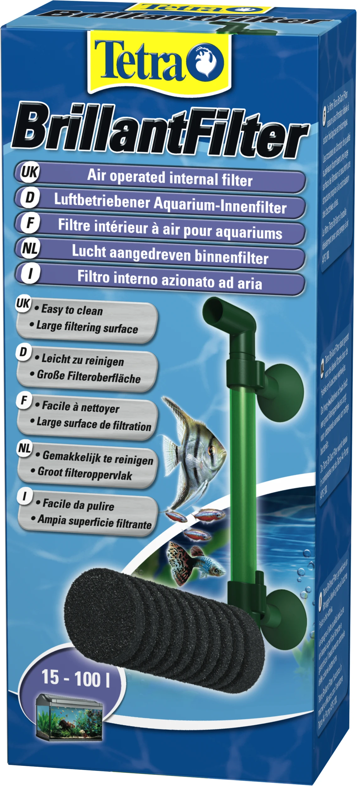 TETRA Brillant Filter Filtre Interne à Air Pour Aquarium De Reproduction Entre 10 Et 100L 1 TETRA Brillant Filter Filtre Interne à Air Pour Aquarium De Reproduction Entre 10 Et 100L