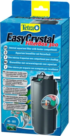 TETRA EasyCrystal FilterBox 300 Filtre Interne Avec Compartiment De Chauffage Pour Aquarium De 40 à 60L