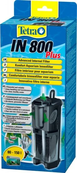 TETRA IN 800 Plus Filtre Interne Mécanique, Biologique Et Chimique Pour Aquarium De 80 à 150L