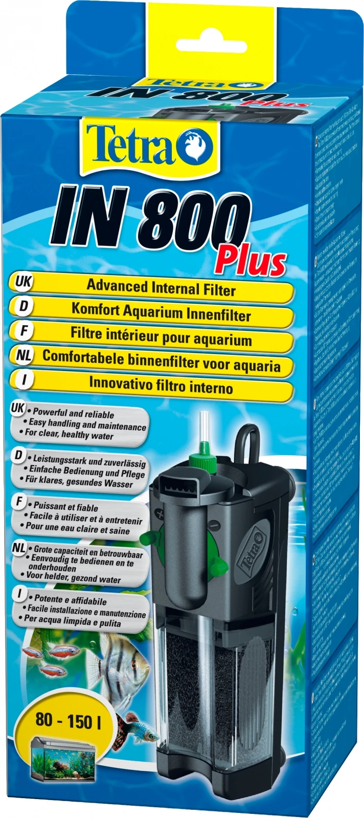 TETRA IN 800 Plus Filtre Interne Mécanique, Biologique Et Chimique Pour Aquarium De 80 à 150L 1 TETRA IN 800 Plus Filtre Interne Mécanique, Biologique Et Chimique Pour Aquarium De 80 à 150L